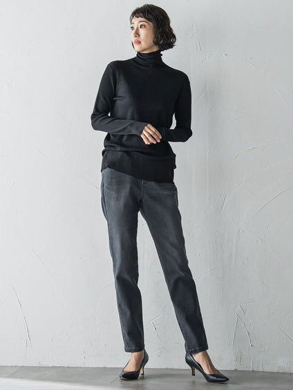 【WEB限定】”楽暖”あったか裏起毛スキニーデニム≪洗濯機で洗える≫