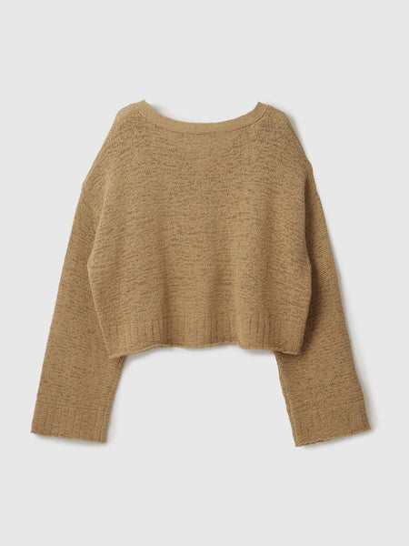 テープヤーンショート丈カーディガン