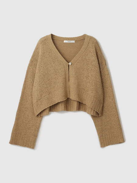 テープヤーンショート丈カーディガン