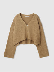 テープヤーンショート丈カーディガン