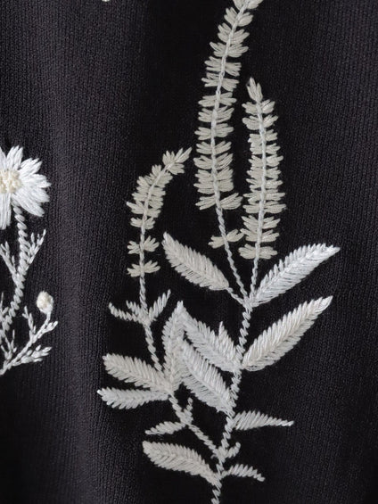 ハーブ刺繍カーディガン≪手洗い可能≫
