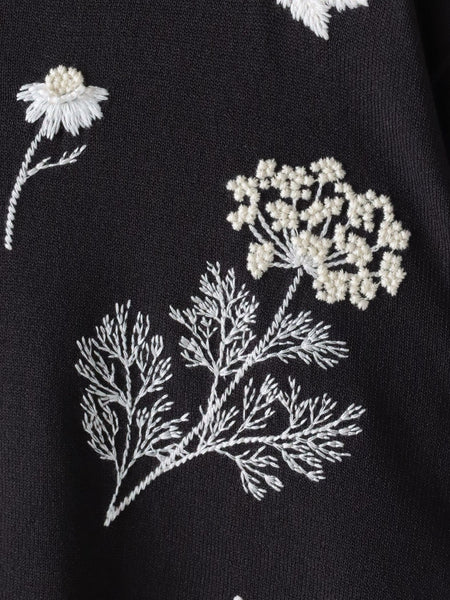 ハーブ刺繍カーディガン≪手洗い可能≫