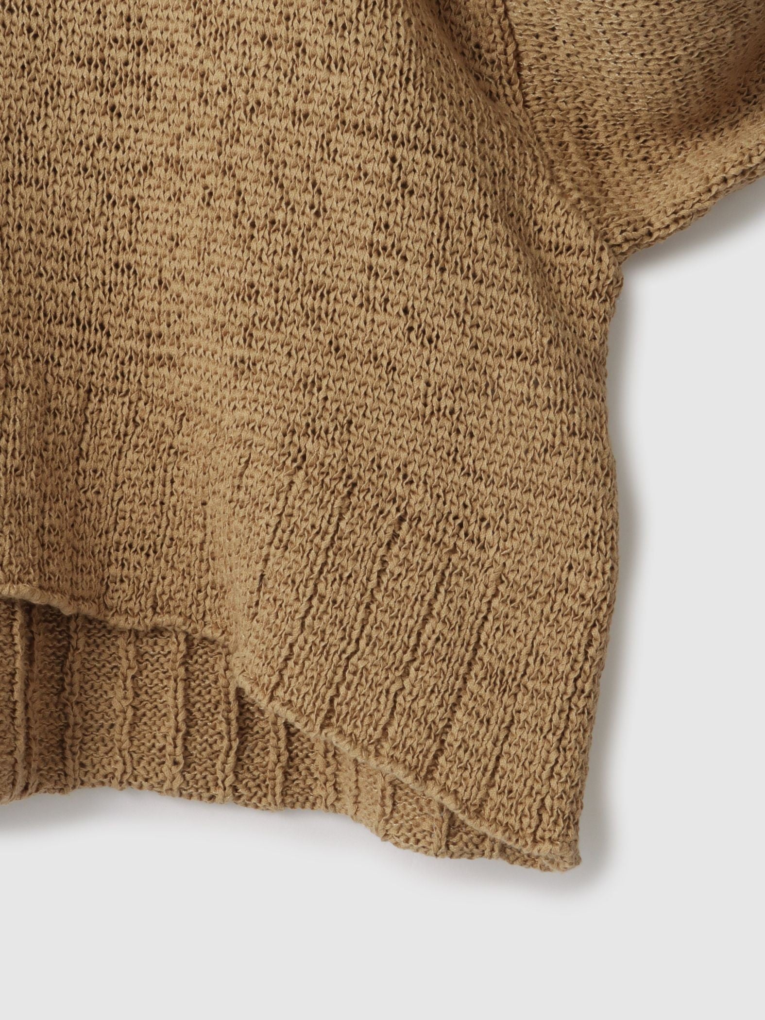 テープヤーンショート丈カーディガン