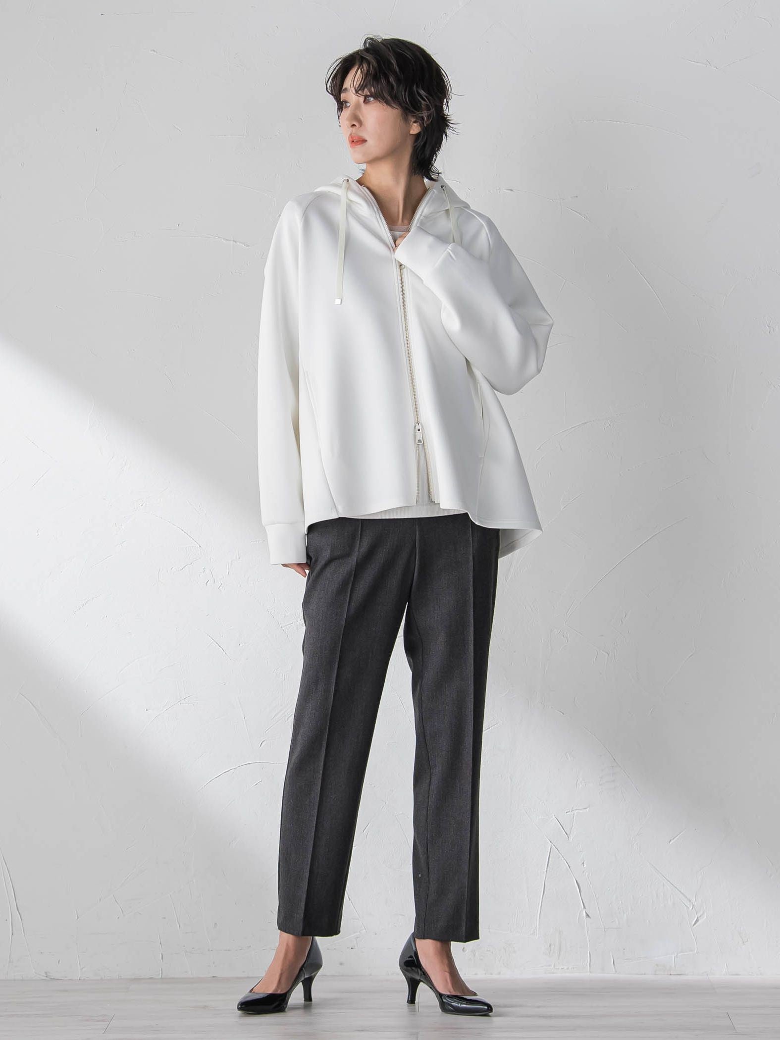 両面起毛2WAYストレッチテーパードパンツ