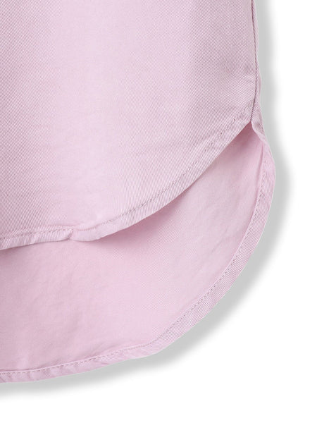 ボウタイ付きデニムシャツ≪洗濯機で洗える≫