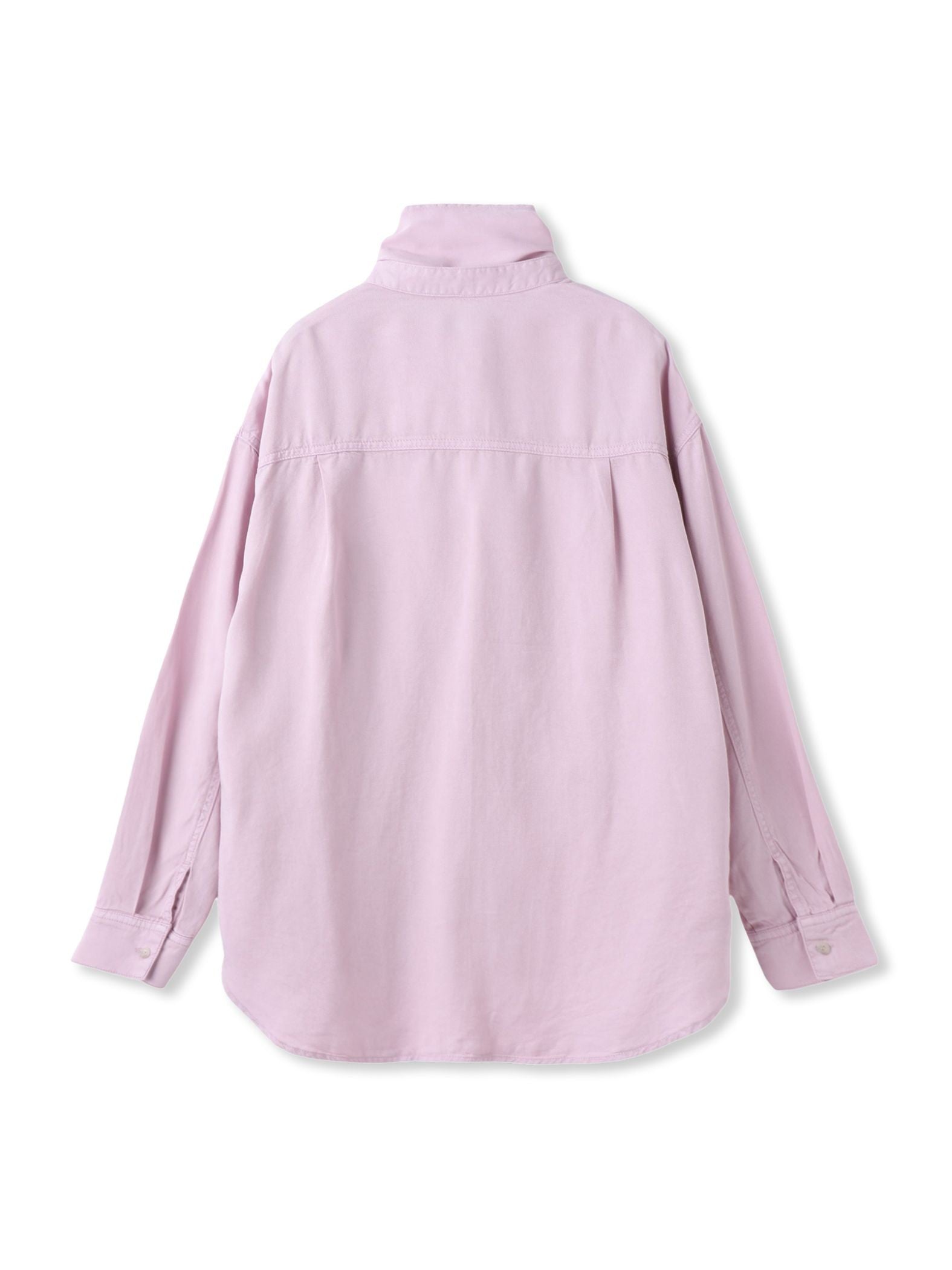 ボウタイ付きデニムシャツ≪洗濯機で洗える≫