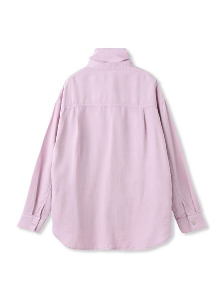 ボウタイ付きデニムシャツ≪洗濯機で洗える≫