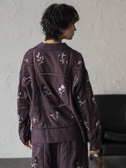 【40周年限定】パッチワーク刺繍オープンカラーシャツ