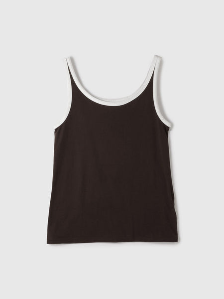 バイカラーパイピングタンクトップ