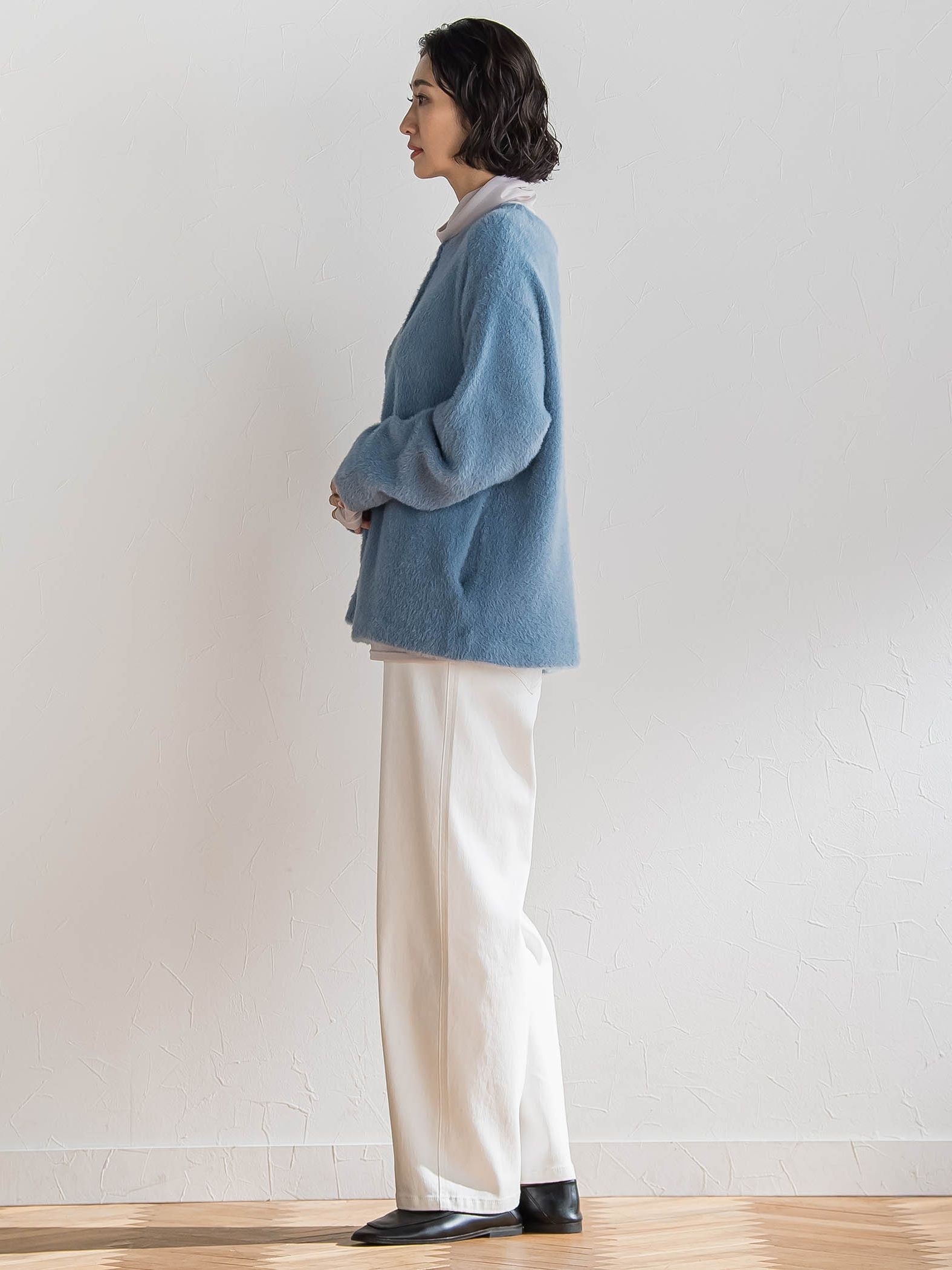 フェザーヤーンニットカーディガン