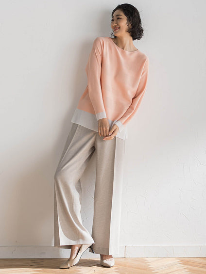 【大きいサイズ】リネンライクオックスパンツ