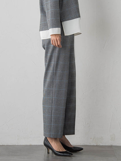 【大きいサイズ】ピクシエスタストレートパンツ≪洗濯機で洗える≫