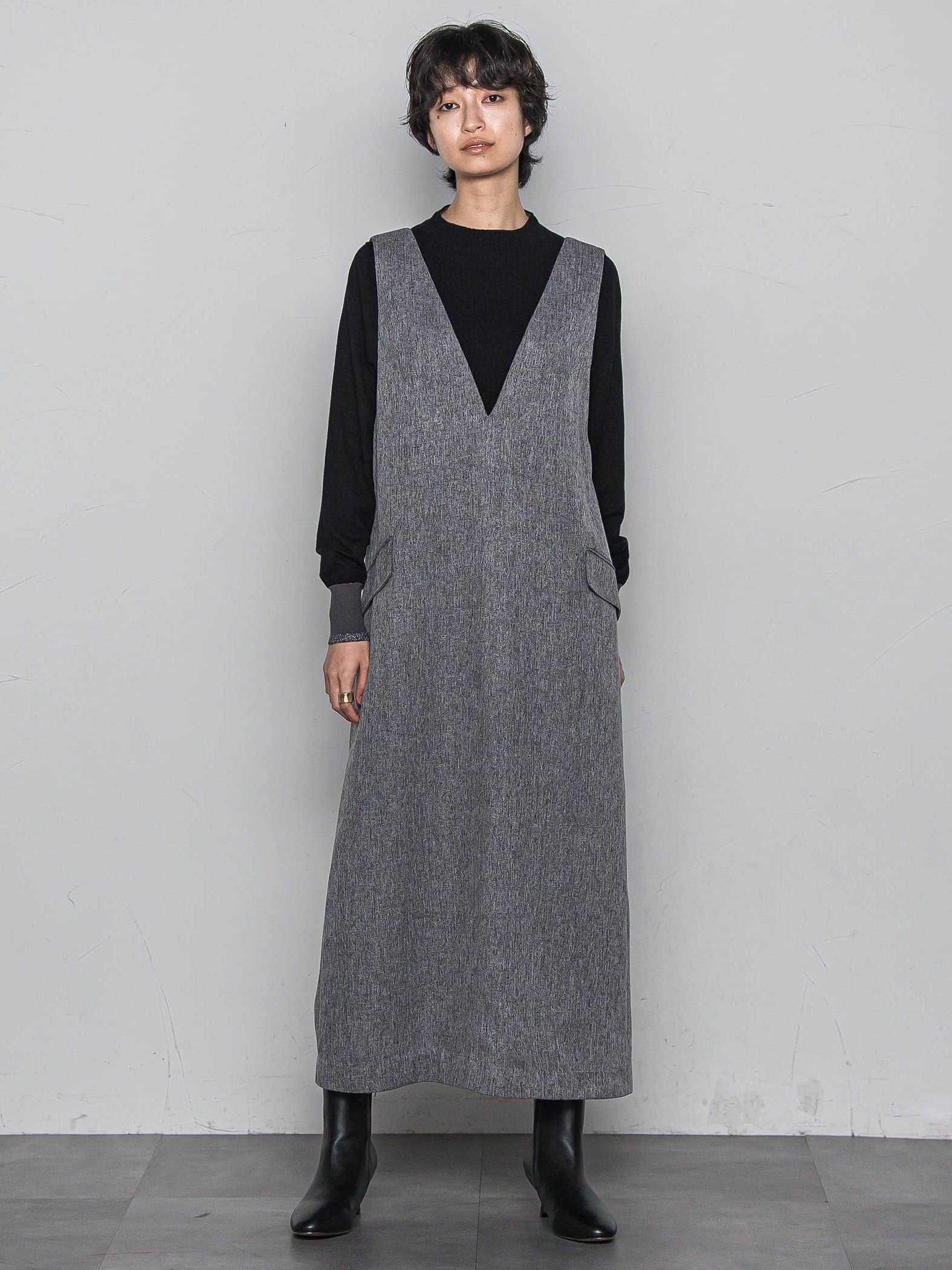 ライトツイードジャンパードレス≪手洗い可能≫