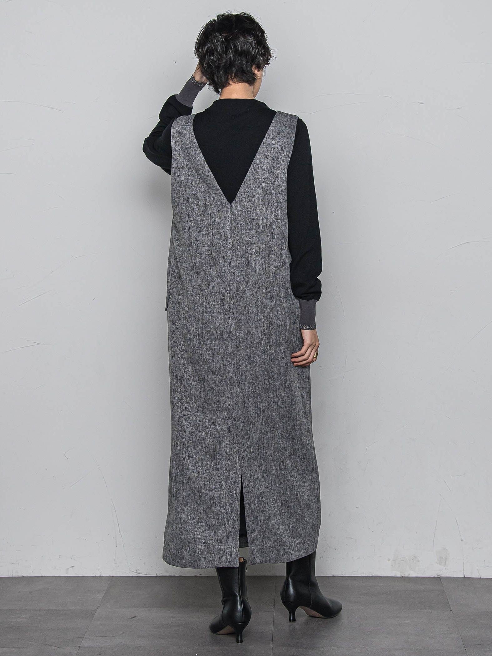 ライトツイードジャンパードレス≪手洗い可能≫