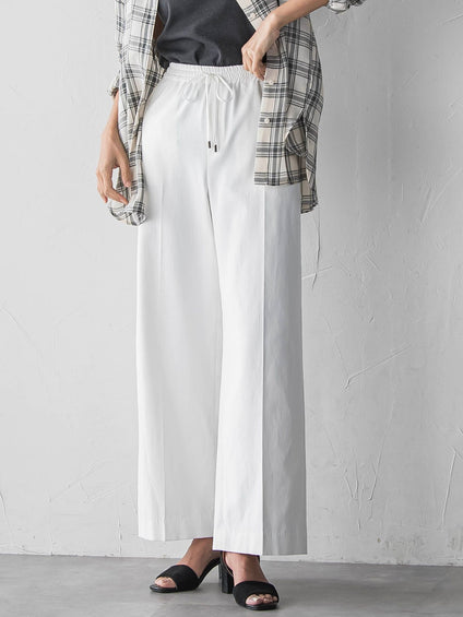 【大きいサイズ】シェルタリングワイドパンツ