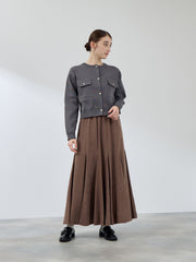 ポケットデザインニットカーディガン≪洗濯機で洗える≫