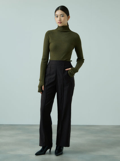 HAKIYASEブラッシュバックワイドパンツ≪手洗い可能≫