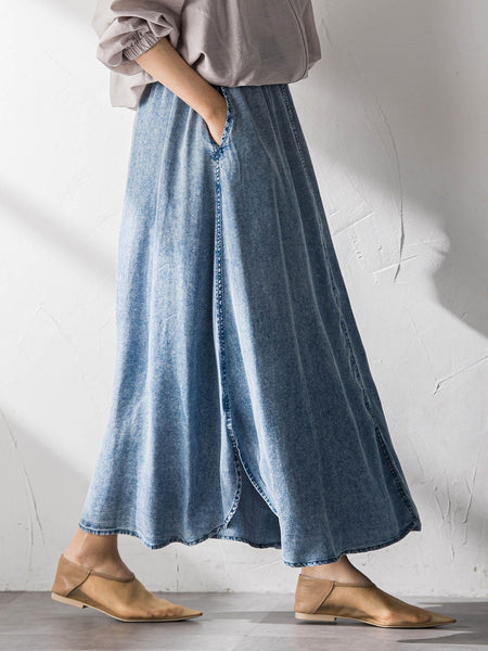 ゆれるデニムサークルスカート
