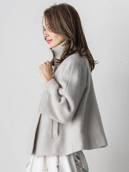 シャギーショートコート