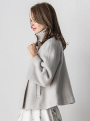 シャギーショートコート