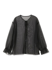 チュールレイヤーセットツィードジャケット