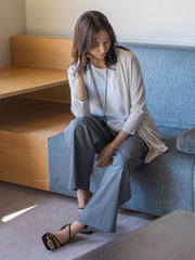 【WEB限定】ひやさらシワレス着流しカーディガン