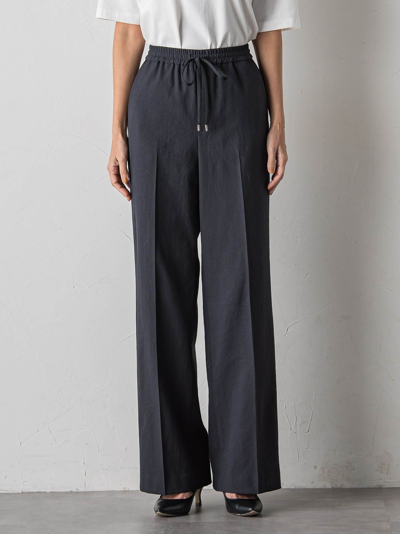 【WEB限定/+5cm丈長め】【極・名品パンツ】シェルタリングワイドパンツ