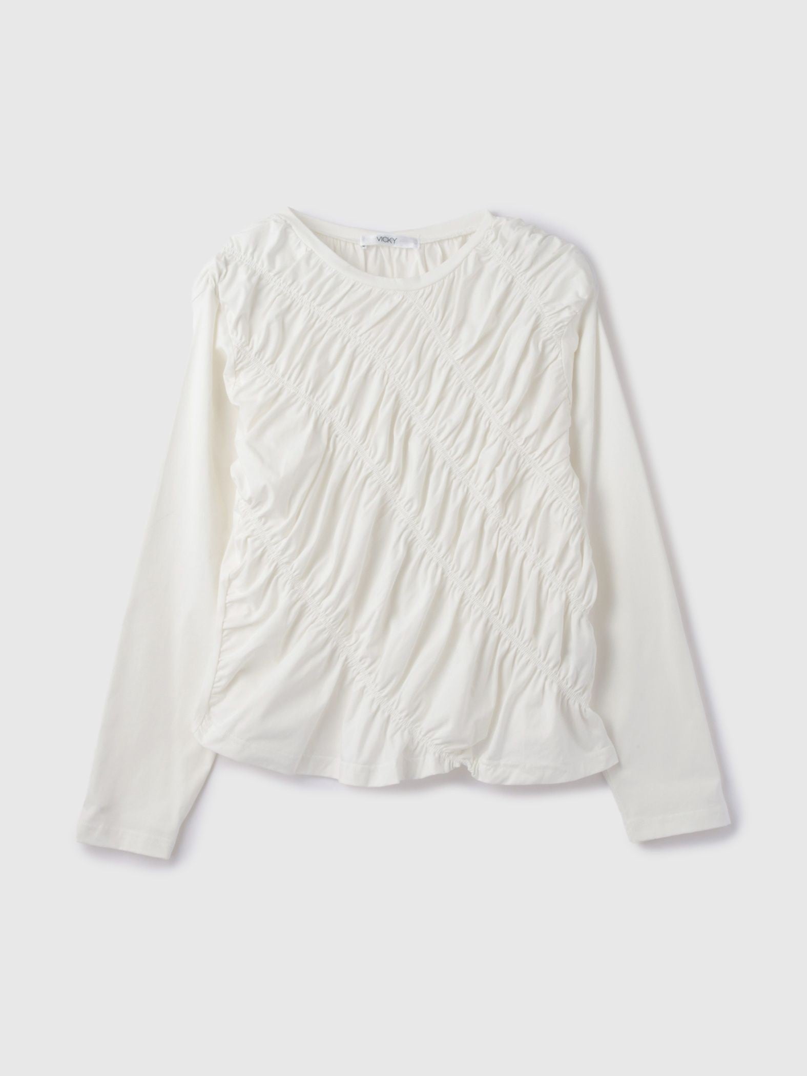 ギャザーラインフロントカットソー≪洗濯機で洗える≫