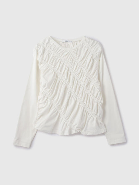 ギャザーラインフロントカットソー≪洗濯機で洗える≫