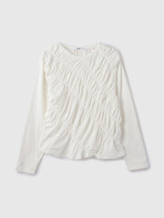 ギャザーラインフロントカットソー≪洗濯機で洗える≫