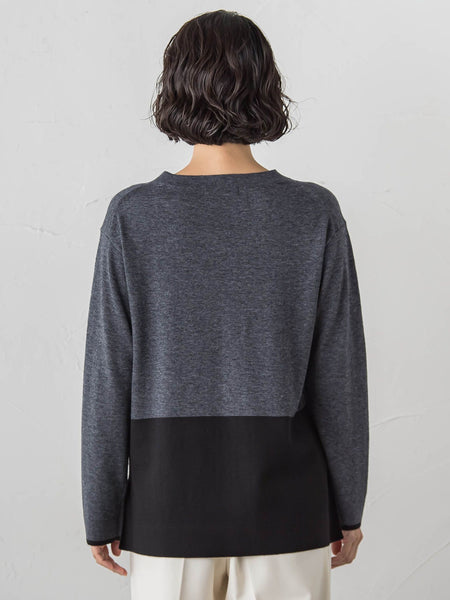 ファインウールVネックニット