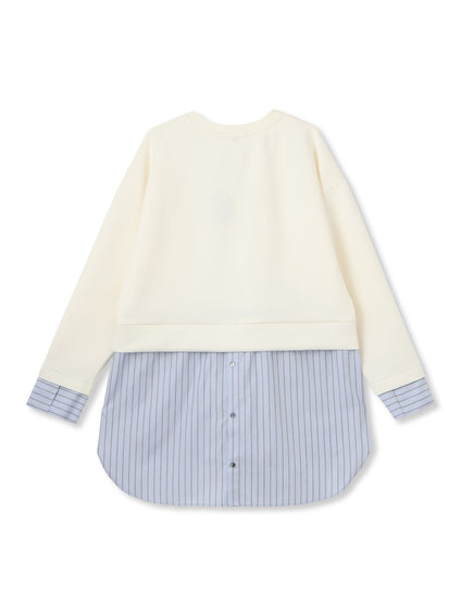 【一部店舗限定販売】ダンボール×ストライプドッキングトップス