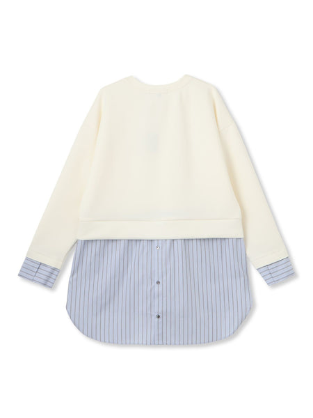 【一部店舗限定販売】ダンボール×ストライプドッキングトップス