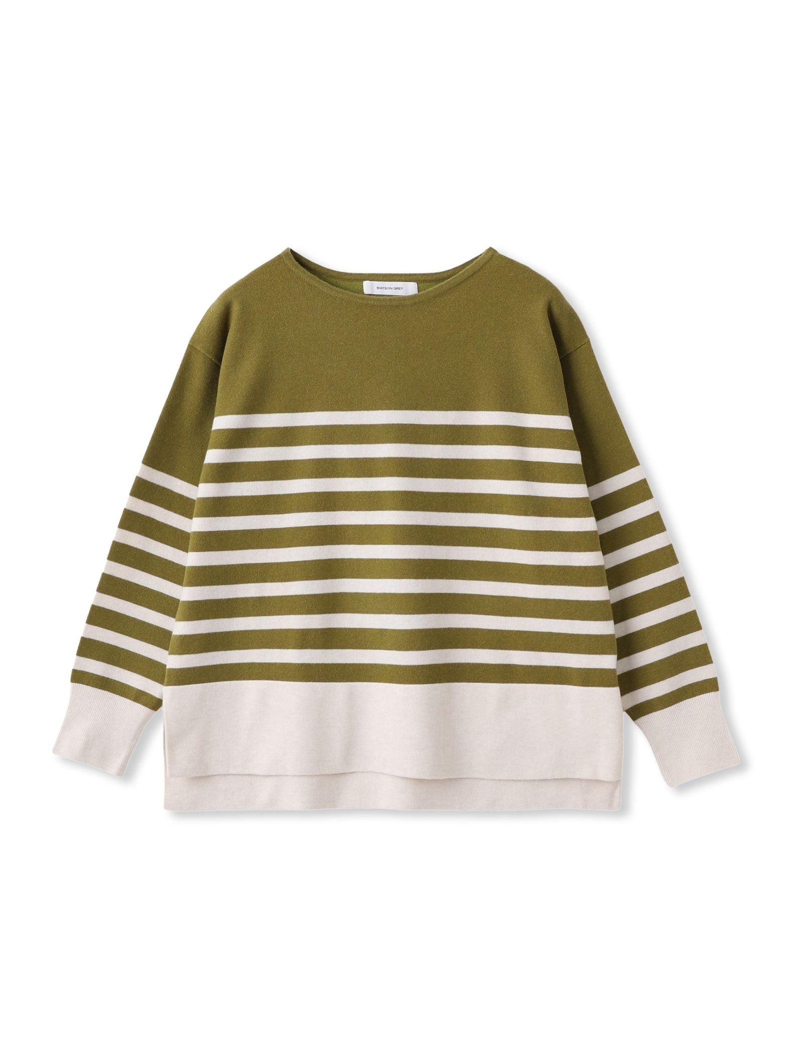 【ふわもち】ボーダーニット≪洗濯機で洗える≫