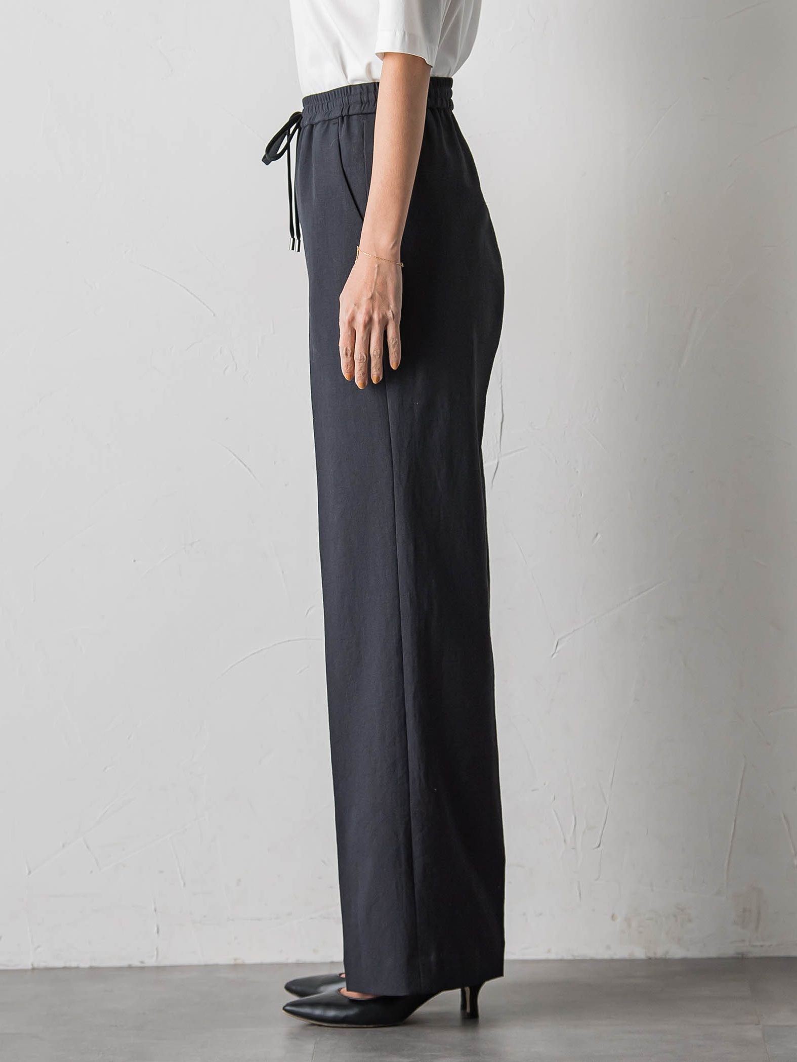 【WEB限定/+5cm丈長め】【極・名品パンツ】シェルタリングワイドパンツ