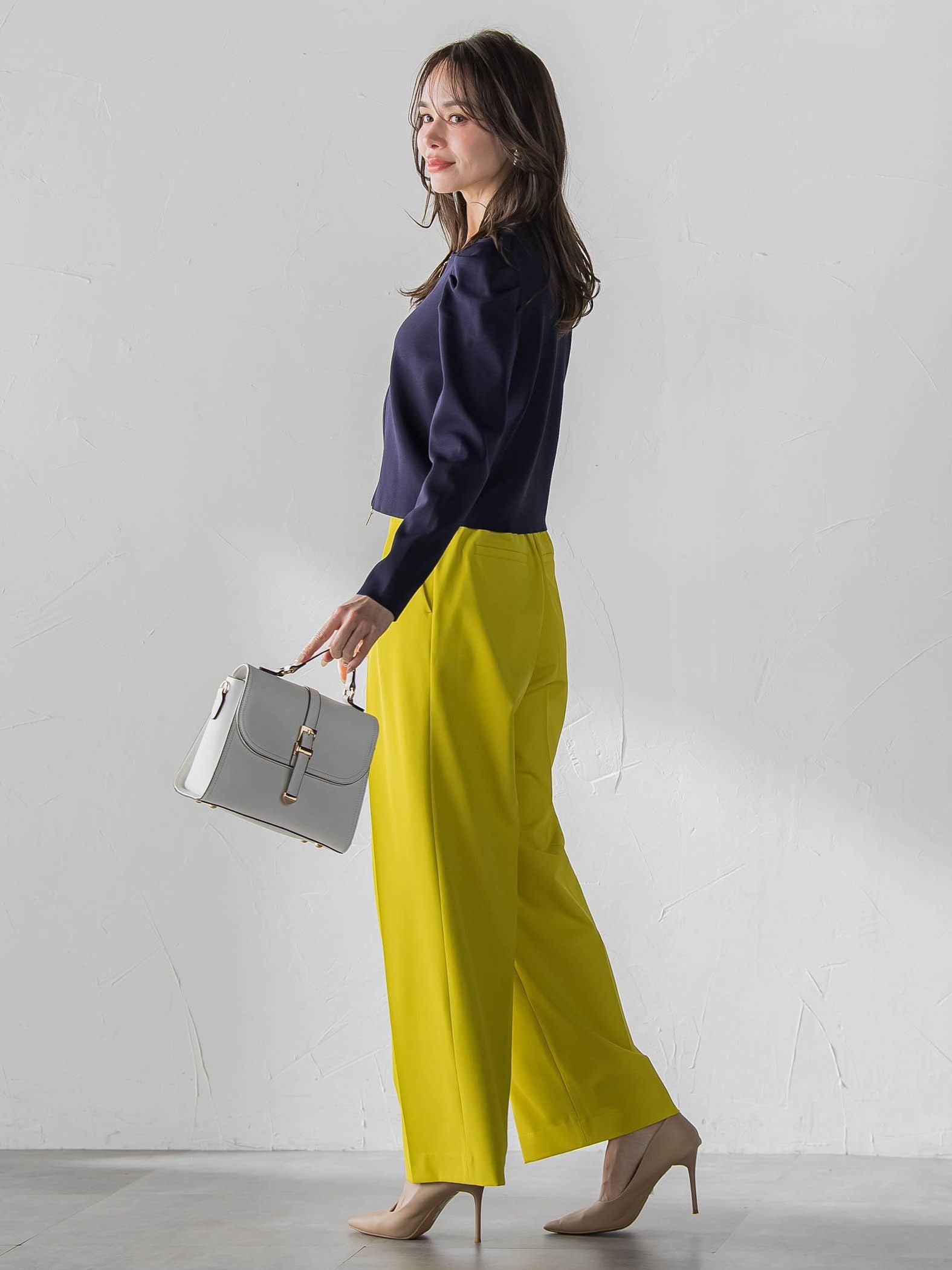 美シルエットワイドパンツ