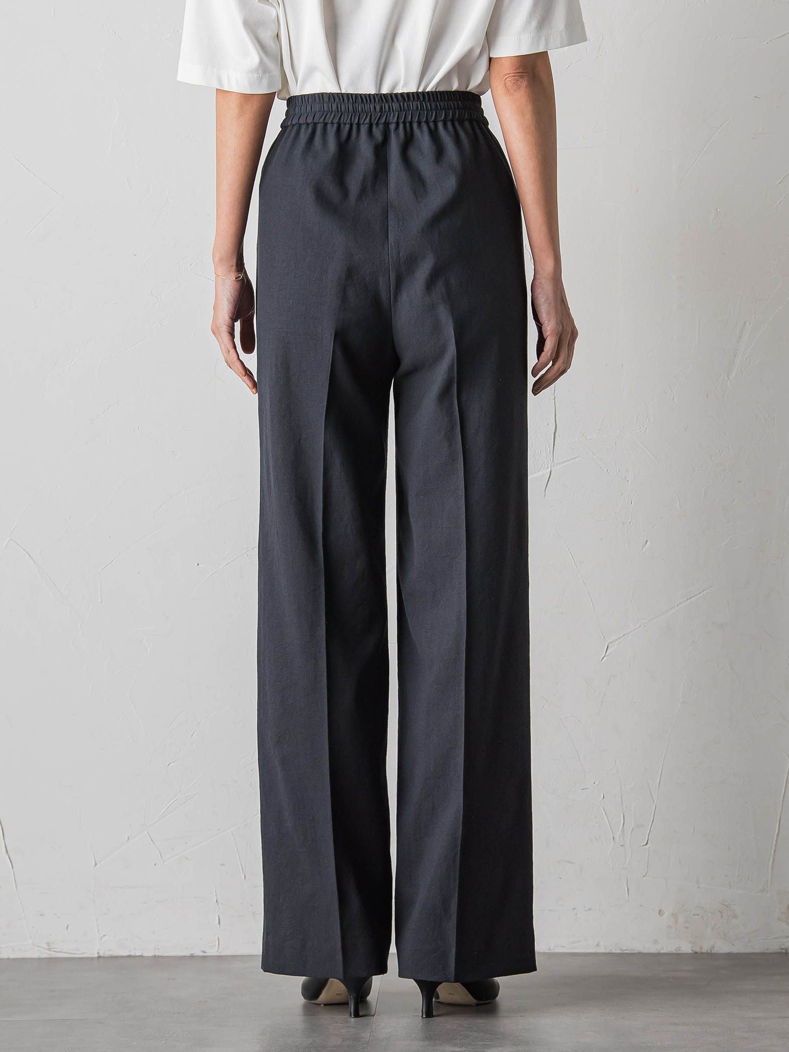 【WEB限定/+5cm丈長め】【極・名品パンツ】シェルタリングワイドパンツ