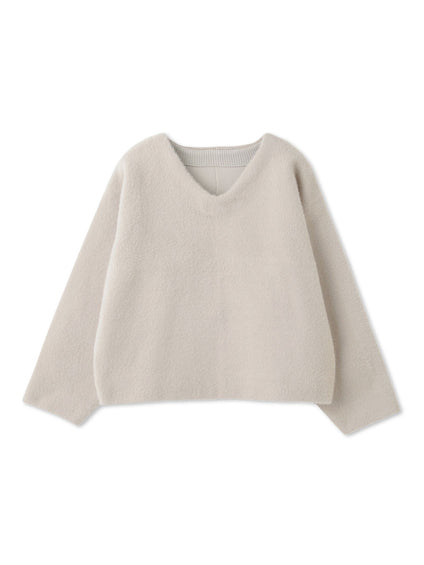 フェレットタッチWフェイスボクシーニット≪手洗い可能≫