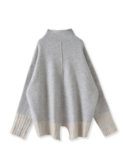 【WEB限定】”ふんわり配色の”もっちりハイネックニット