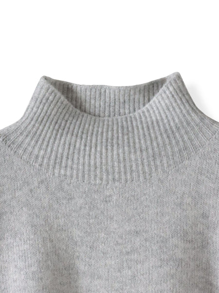 【WEB限定】”ふんわり配色の”もっちりハイネックニット