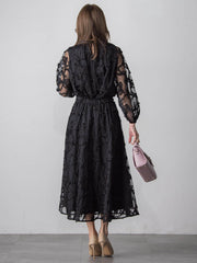 スパンコールテープチュールブラウス