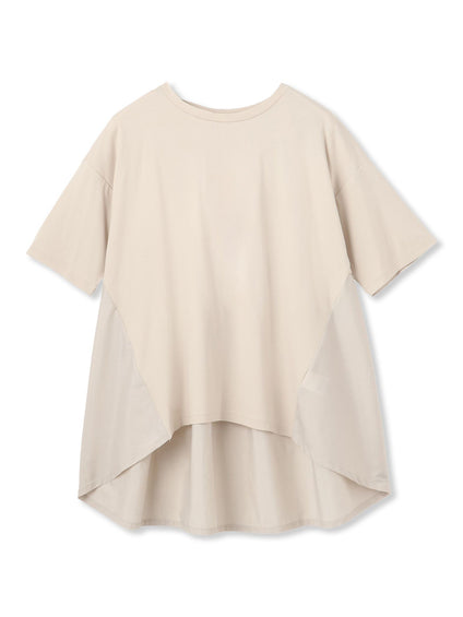 【WEB限定】前後ドッキングフレアTシャツ≪接触冷感/洗濯機で洗える≫