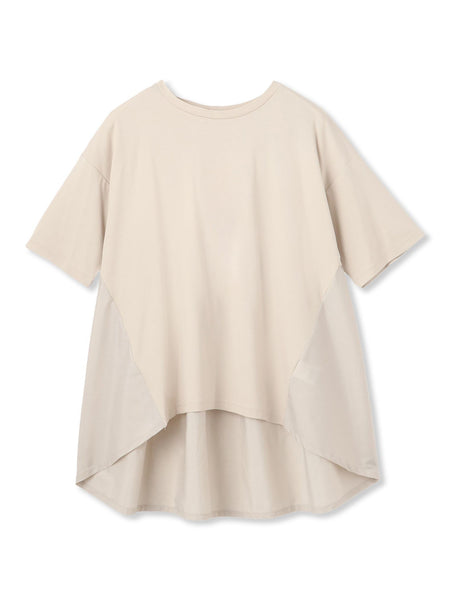 【WEB限定】前後ドッキングフレアTシャツ≪接触冷感/洗濯機で洗える≫