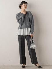 【新色追加】両面起毛ストレッチパンツ≪洗濯機で洗える≫