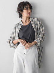 【WEB限定】“さっと着てオシャレ”シアーチェックシャツ