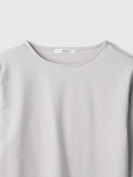 【シーズンレス】袖刺繍コットンプルオーバー