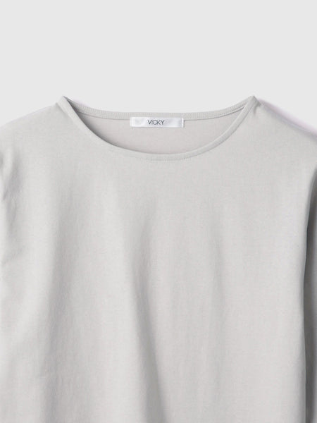 【シーズンレス】袖刺繍コットンプルオーバー