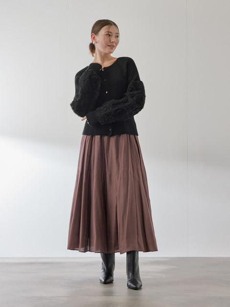 フラワーチュールスリーブカーディガン≪手洗い可能≫