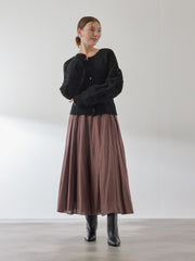 フラワーチュールスリーブカーディガン≪手洗い可能≫