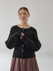 フラワーチュールスリーブカーディガン≪手洗い可能≫